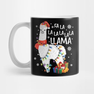 Awesome Fa La La Llama Merry Christmas Lllama Lover Christmas Pajamas Mug